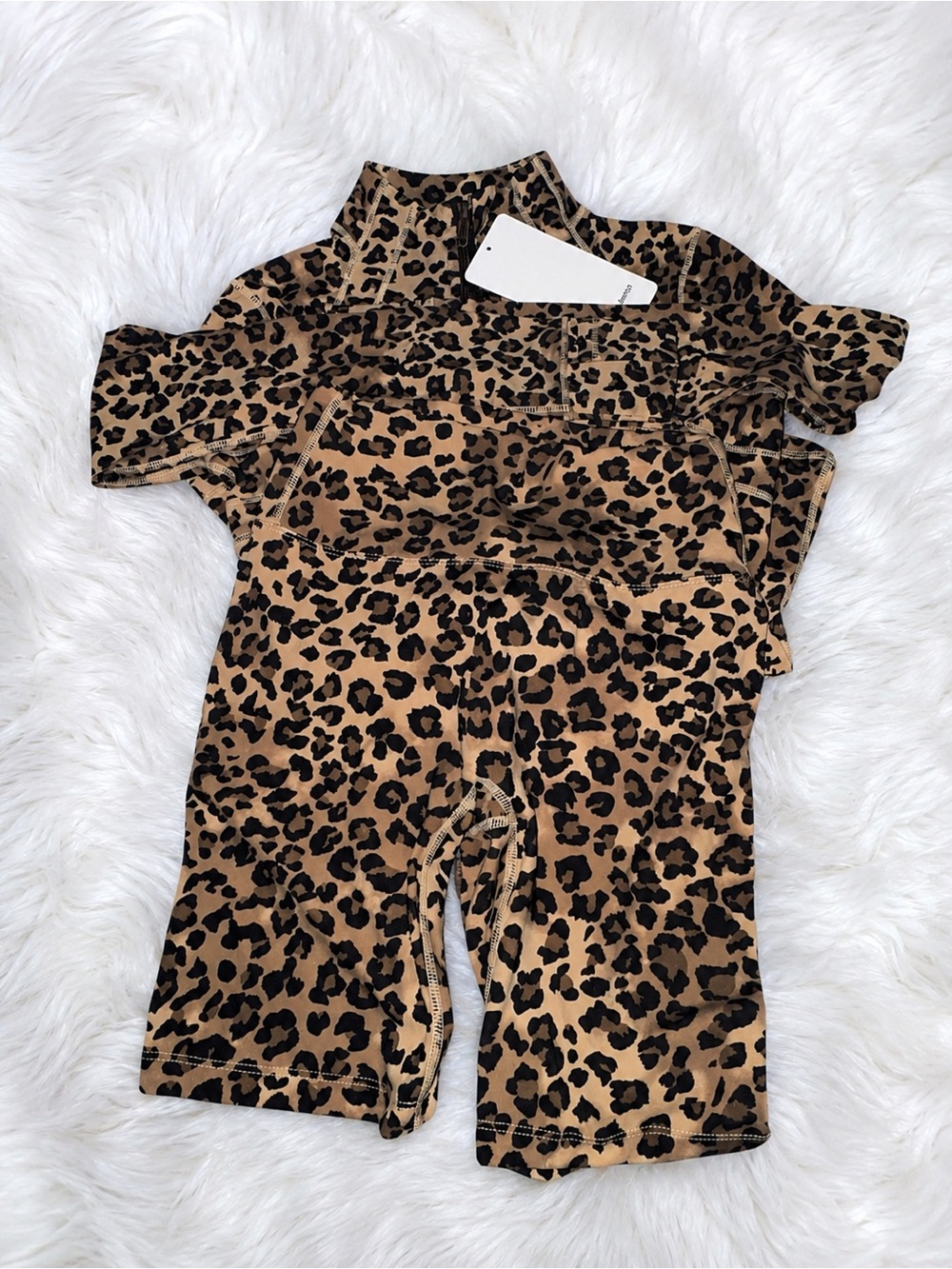 lululemon athletica Kids Leopard Print Romper - Brown/Black